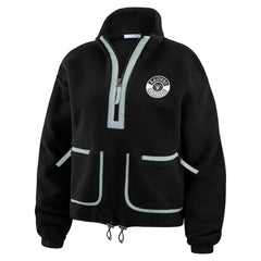 Las Vegas Raiders WEAR by Erin Andrews Women's Polar Fleece Half-Zip Jacket - Black outlet
