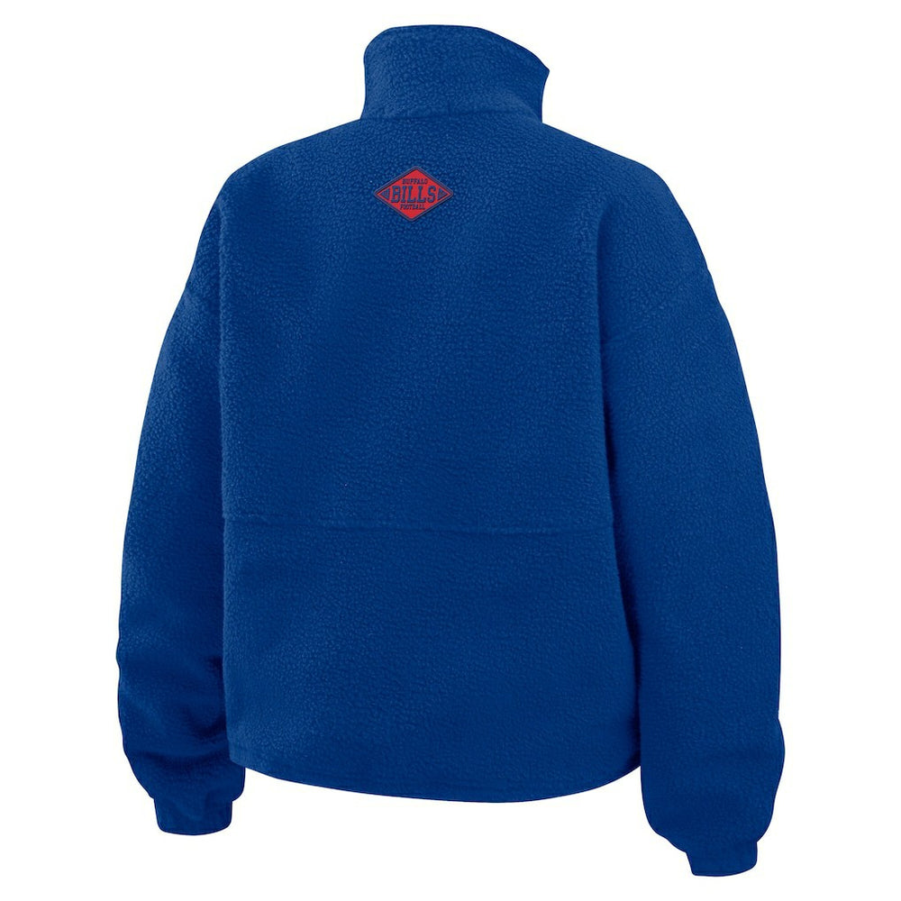 Buffalo Bills WEAR by Erin Andrews Women's Polar Fleece Half-Zip Jacket - Royal online