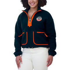Chicago Bears WEAR by Erin Andrews Women's Polar Fleece Half-Zip Jacket - Navy cheap
