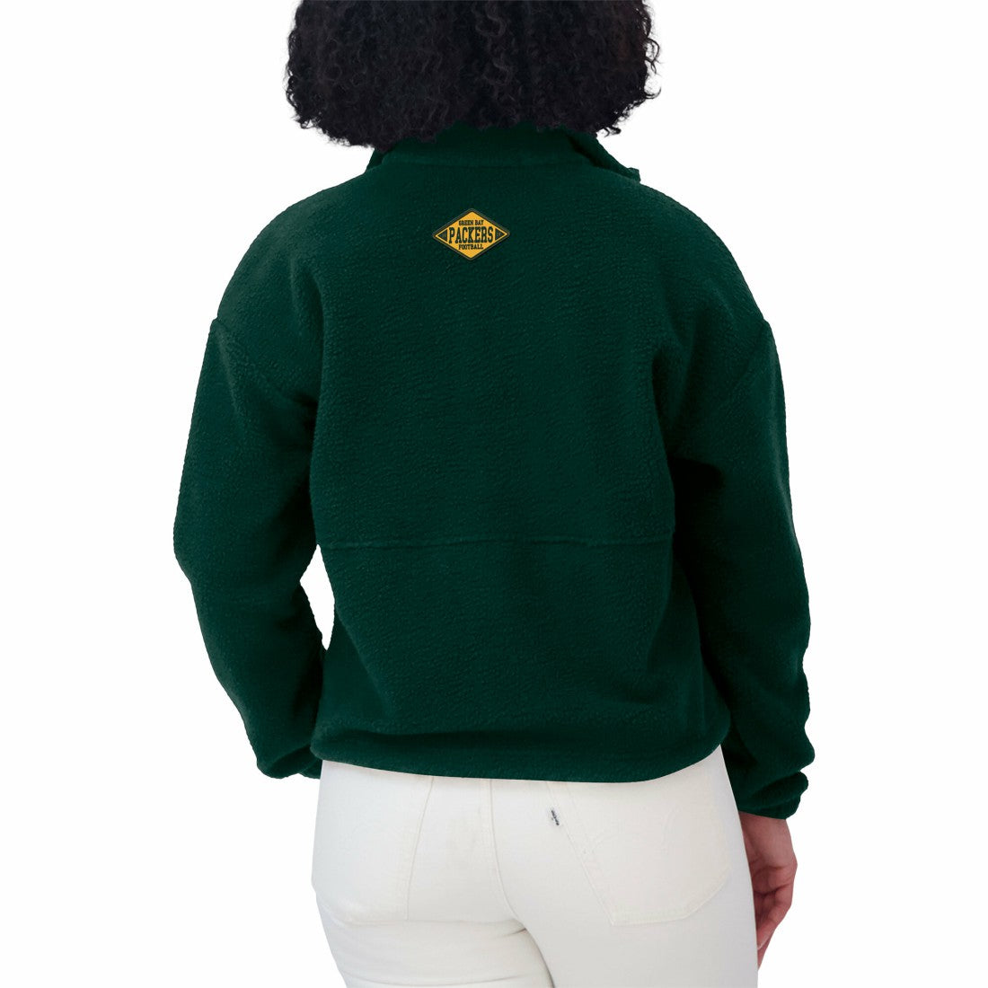 Green Bay Packers WEAR by Erin Andrews Women's Polar Fleece Half-Zip Jacket - Green outlet