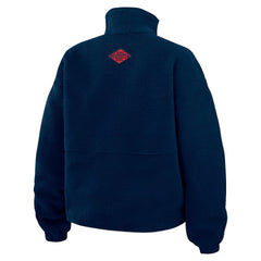 New England Patriots WEAR by Erin Andrews Women's Polar Fleece Half-Zip Jacket - Navy online