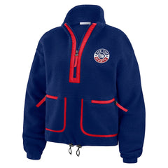 New York Giants WEAR by Erin Andrews Women's Polar Fleece Half-Zip Jacket - Royal for sale