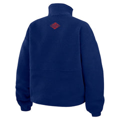 New York Giants WEAR by Erin Andrews Women's Polar Fleece Half-Zip Jacket - Royal for sale