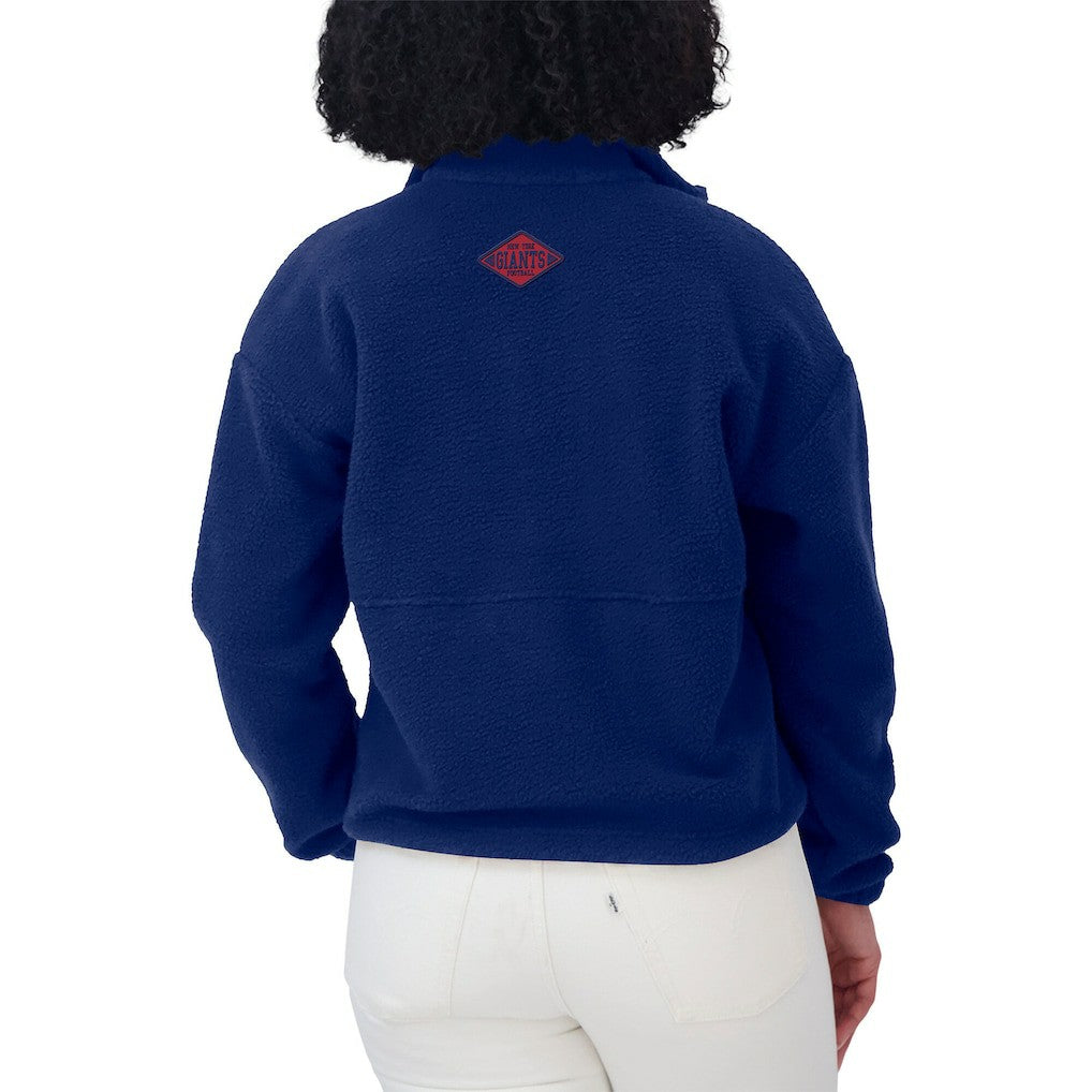 New York Giants WEAR by Erin Andrews Women's Polar Fleece Half-Zip Jacket - Royal for sale