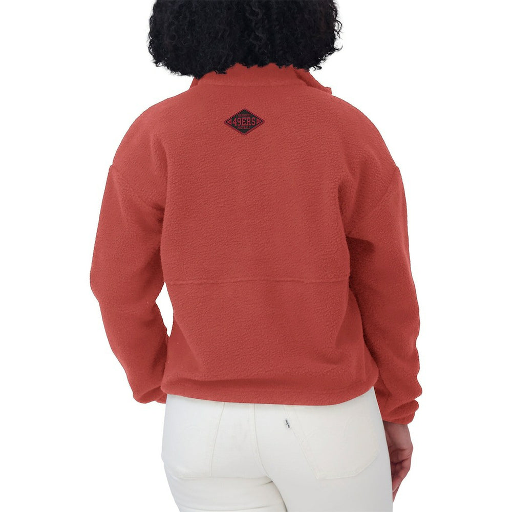 San Francisco 49ers WEAR by Erin Andrews Women's Polar Fleece Half-Zip Jacket - Scarlet for sale