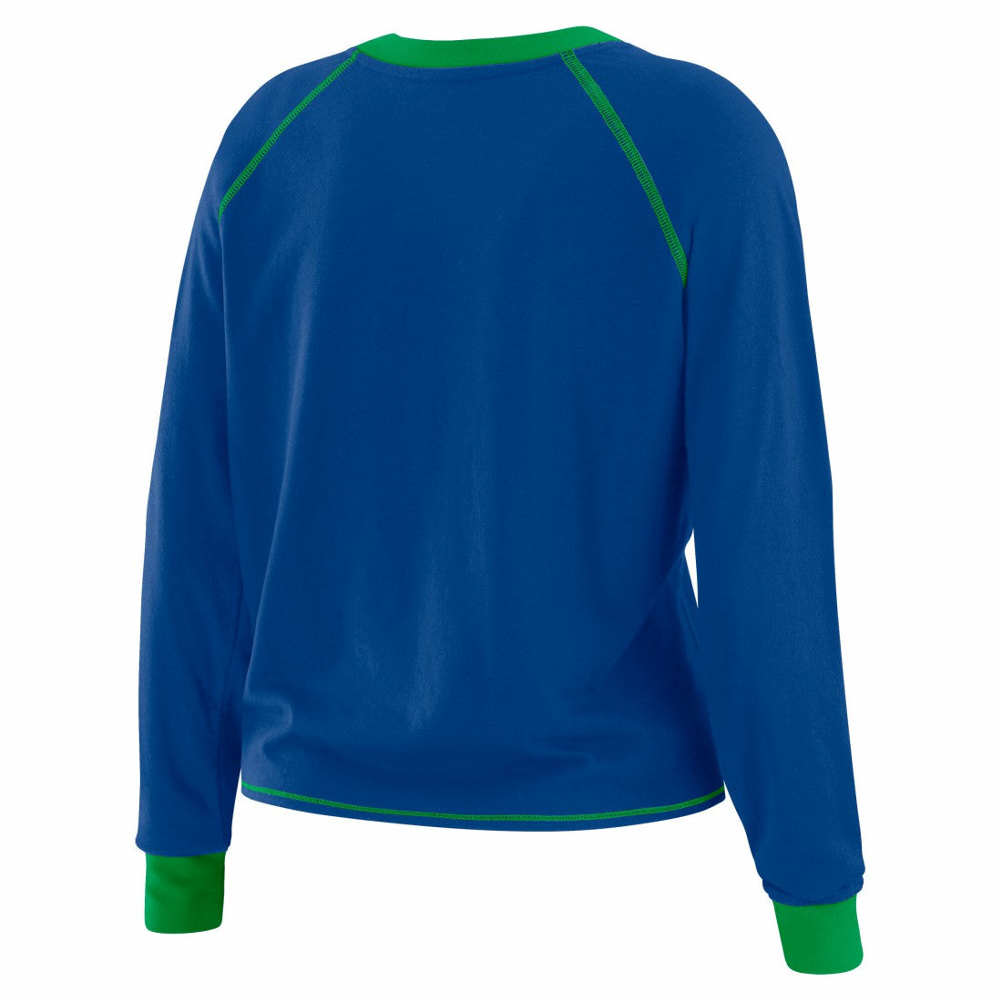 Seattle Seahawks WEAR by Erin Andrews Women's Tie-Front Long Sleeve Top - Royal/Green sale