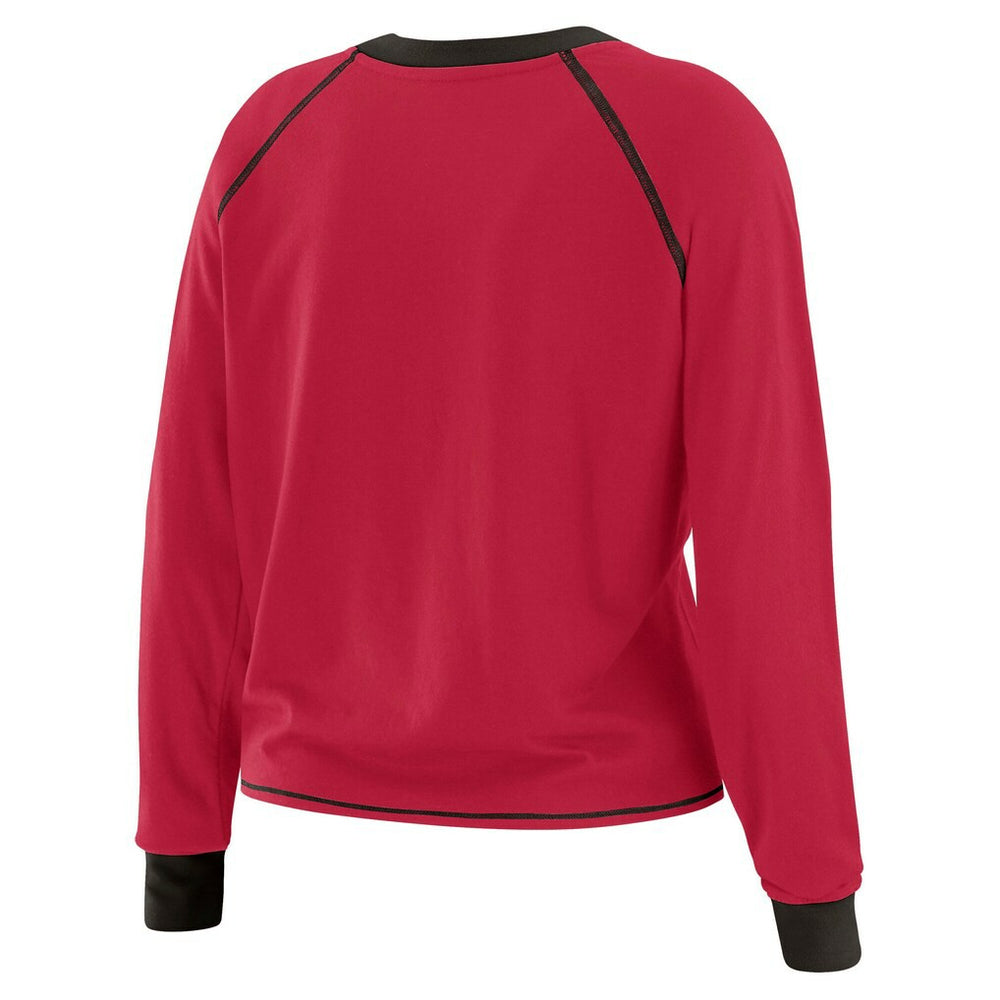 Arizona Cardinals WEAR by Erin Andrews Women's Tie-Front Long Sleeve Top - Cardinal/Black cheap