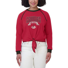 Arizona Cardinals WEAR by Erin Andrews Women's Tie-Front Long Sleeve Top - Cardinal/Black cheap