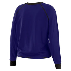 Baltimore Ravens WEAR by Erin Andrews Women's Tie-Front Long Sleeve Top - Purple/Black sale
