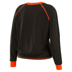 Cincinnati Bengals WEAR by Erin Andrews Women's Tie-Front Long Sleeve Top - Black/Orange outlet