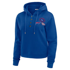 Buffalo Bills WEAR by Erin Andrews Women's Waffle Hoodie Pullover Top - Royal cheap