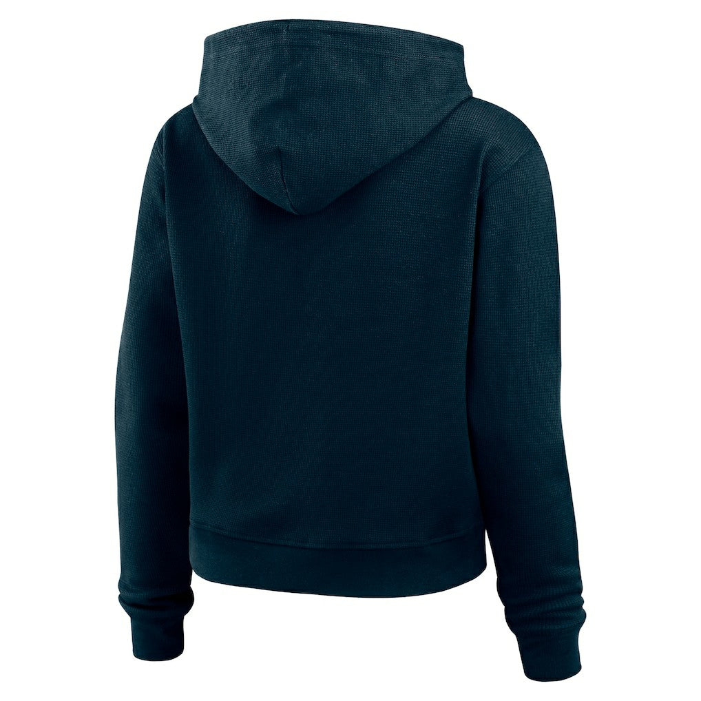 Chicago Bears WEAR by Erin Andrews Women's Waffle Hoodie Pullover Top - Navy sale