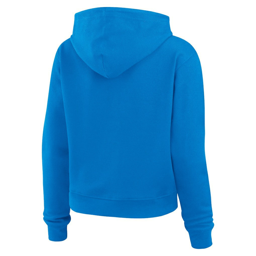 Los Angeles Chargers WEAR by Erin Andrews Women's Waffle Hoodie Pullover Top - Powder Blue outlet