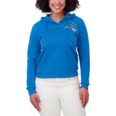 Los Angeles Chargers WEAR by Erin Andrews Women's Waffle Hoodie Pullover Top - Powder Blue outlet