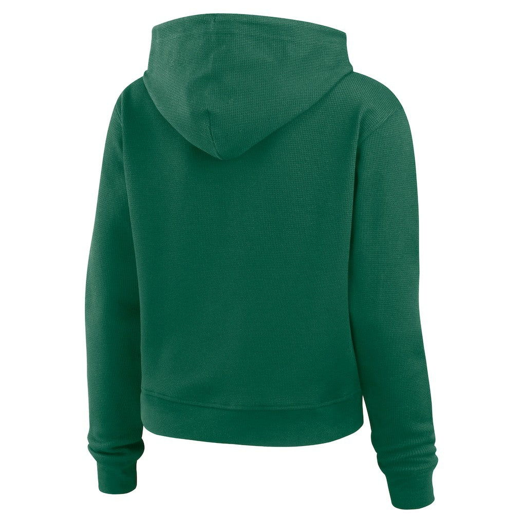 New York Jets WEAR by Erin Andrews Women's Waffle Hoodie Pullover Top - Green outlet