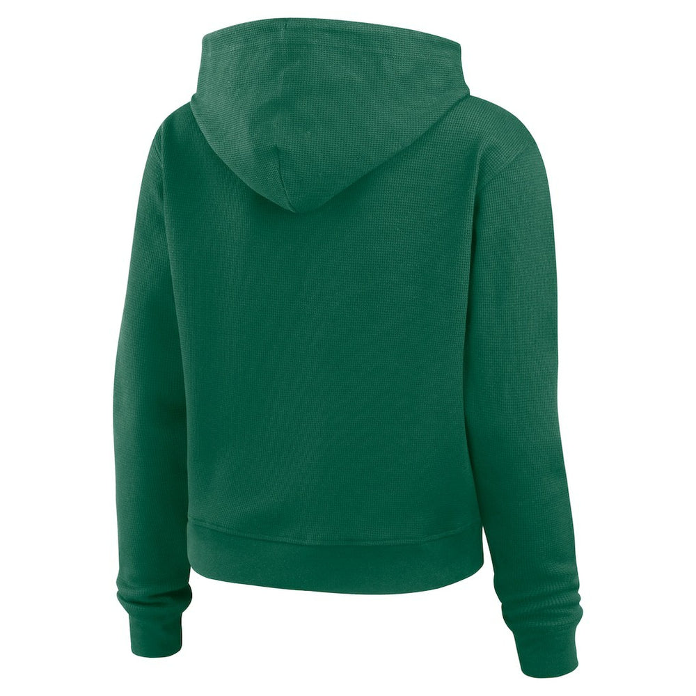 New York Jets WEAR by Erin Andrews Women's Waffle Hoodie Pullover Top - Green outlet