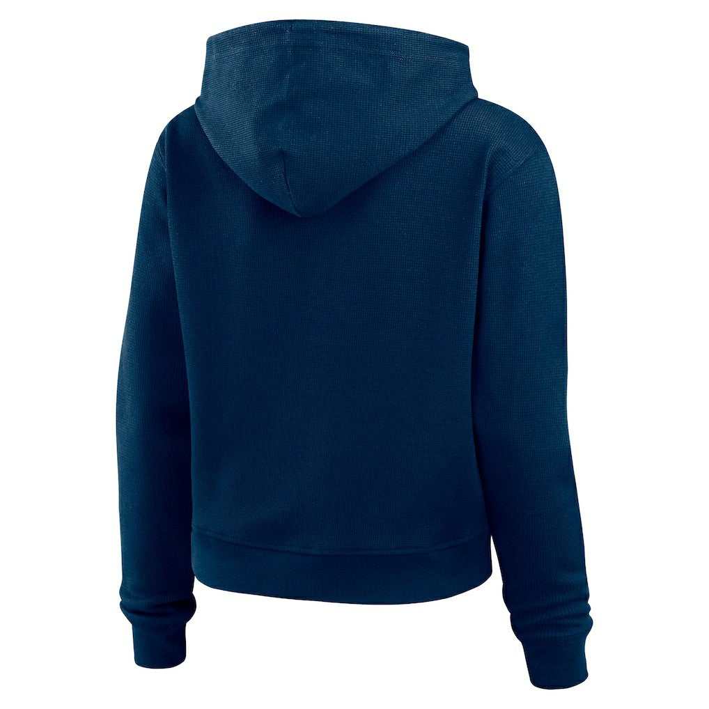 Dallas Cowboys WEAR by Erin Andrews Women's Waffle Hoodie Pullover Top - Navy outlet
