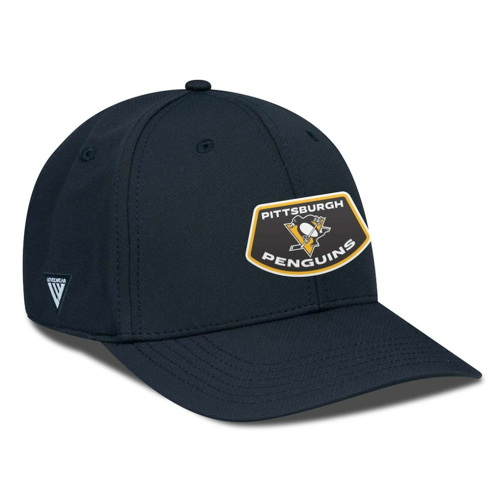 Pittsburgh Penguins Levelwear Rise Skylight Flex Hat - Black Hats