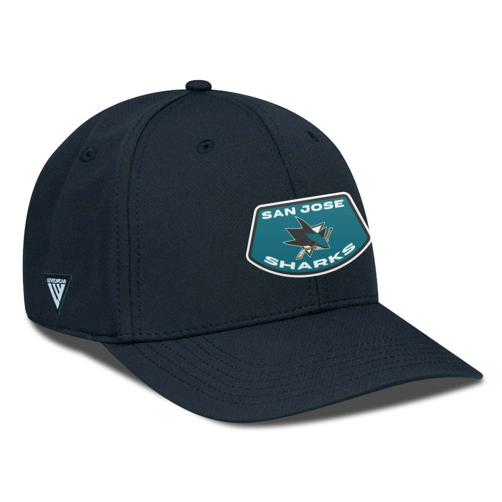 San Jose Sharks Levelwear Rise Skylight Flex Hat - Black Hats