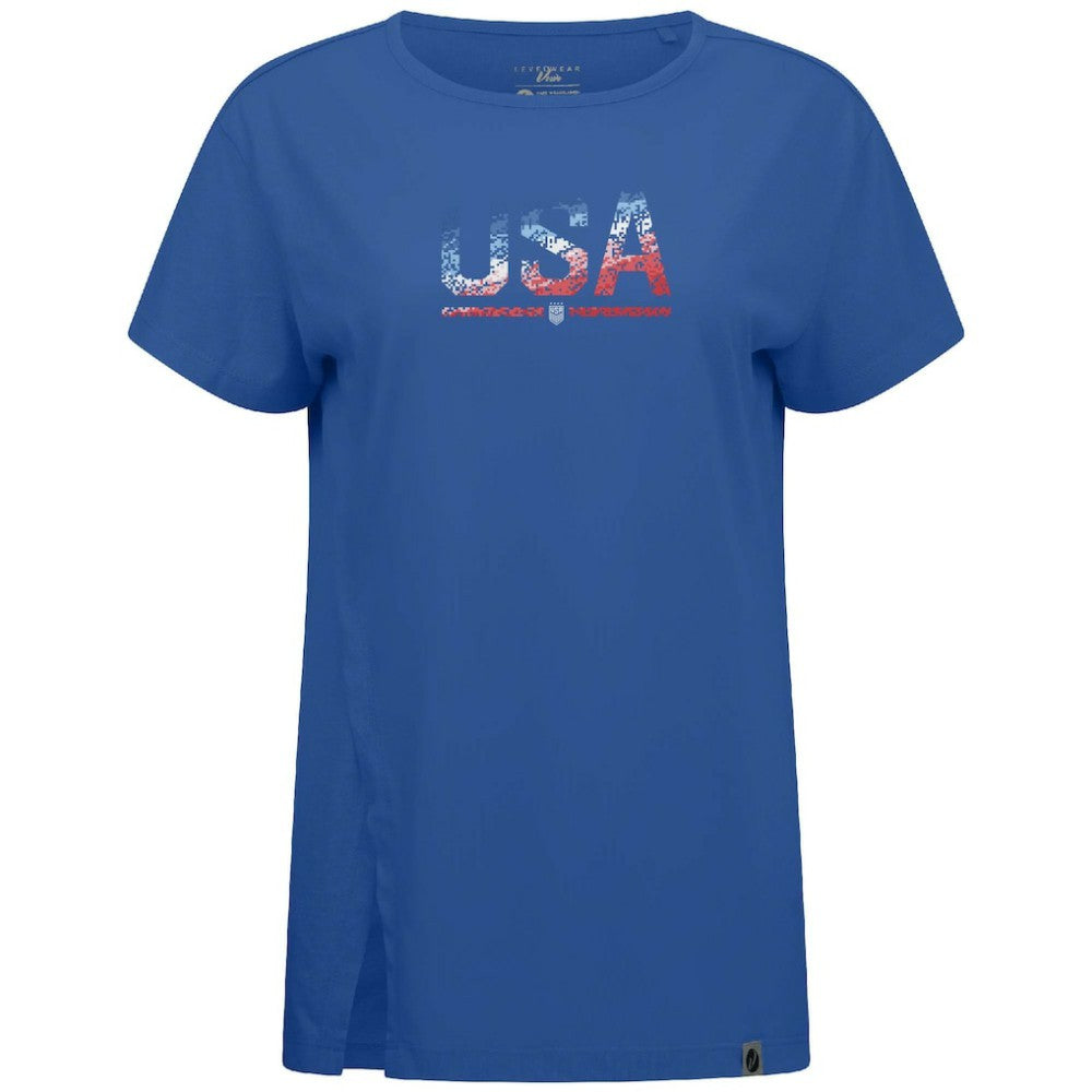 USWNT Levelwear Women's Influx Pixel T-Shirt - Royal online
