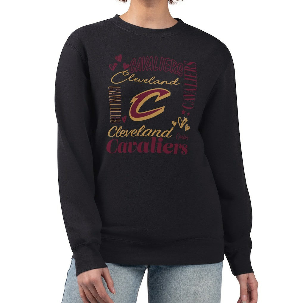 Cleveland Cavaliers G-III 4Her by Carl Banks Women's Collage Team Graphic Fleece Pullover Sweatshirt sale - Black shop