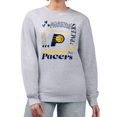 Indiana Pacers G-III 4Her by Carl Banks Women's Collage Team Graphic Fleece Pullover Sweatshirt - Heather Gray for sale