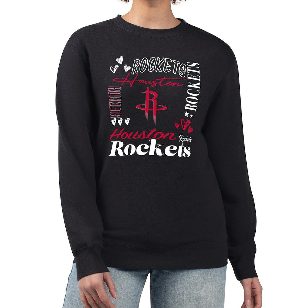 Houston Rockets G-III 4Her by Carl Banks Women's Collage Team Graphic Fleece Pullover Sweatshirt sale - Black for sale