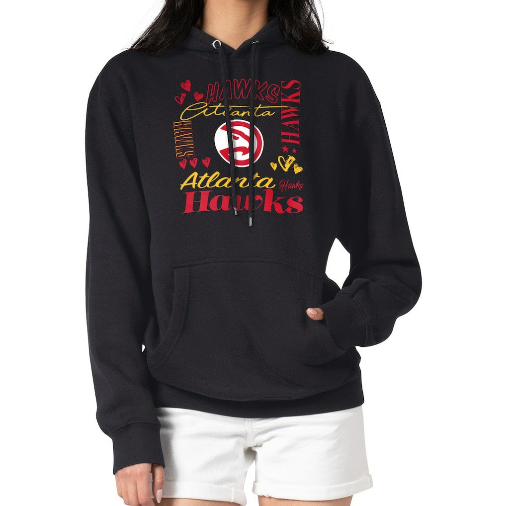 Atlanta Hawks G-III 4Her by Carl Banks Women's Collage Team Graphic Fleece Pullover Hoodie - Black cheap