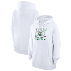 Boston Celtics G-III 4Her by Carl Banks Women's Team Collage Graphic Fleece Pullover Hoodie - White outlet