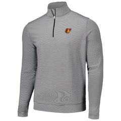 Baltimore Orioles Peter Millar Perth Sugar Stripe Performance Quarter-Zip Top Black