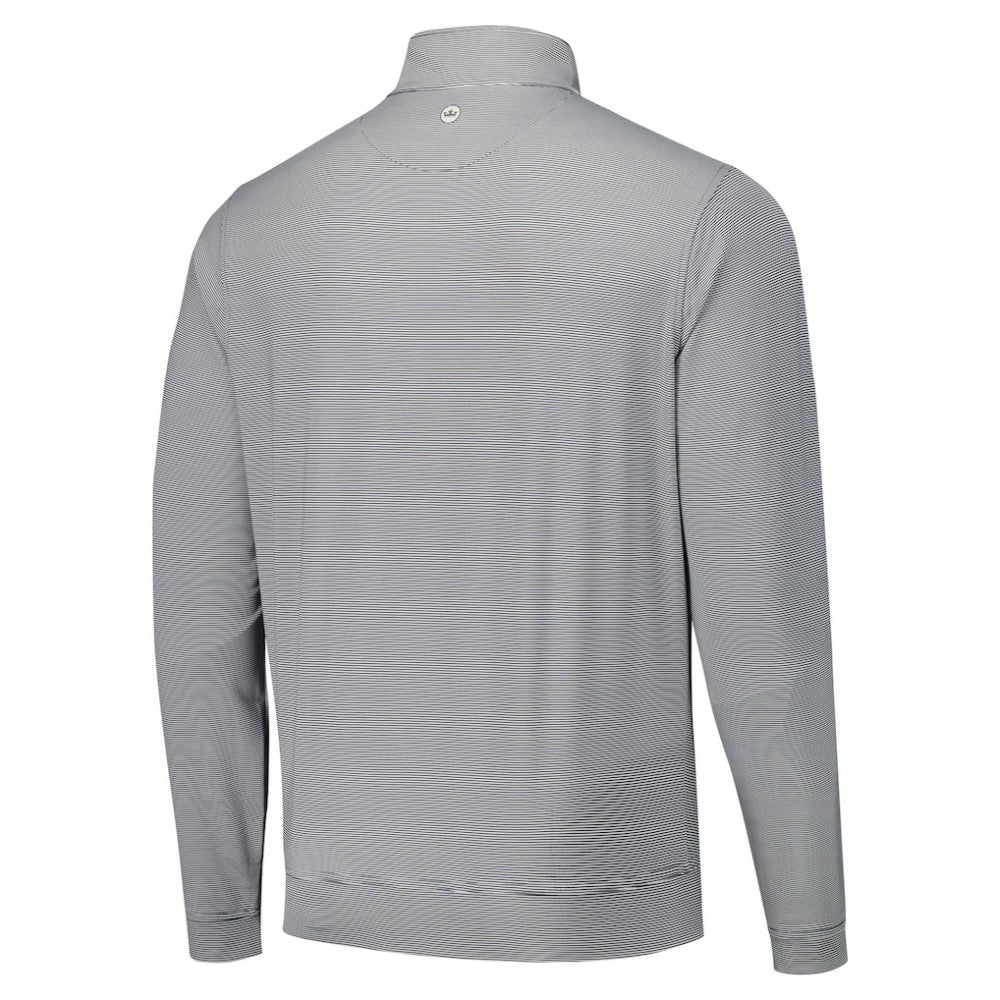 San Francisco Giants Peter Millar Perth Sugar Stripe Performance Quarter-Zip Top Black