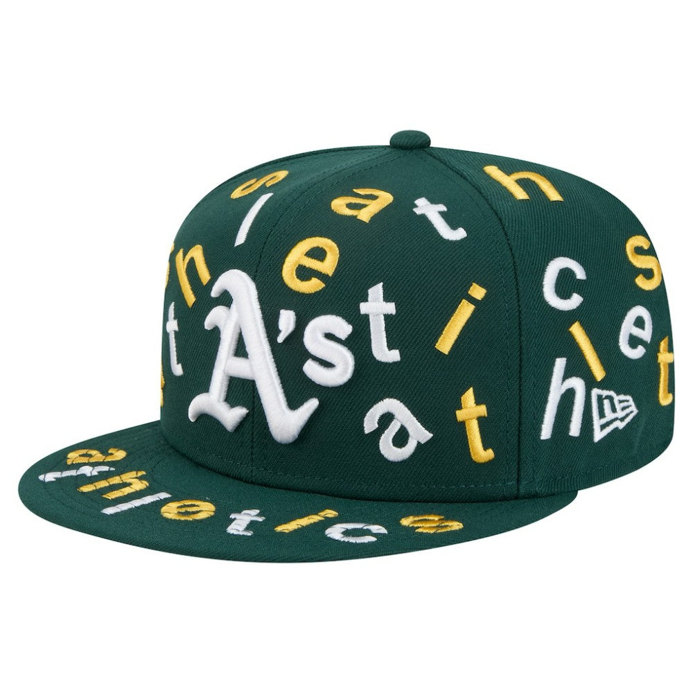 Oakland Athletics Team Confetti 59FIFTY Fitted Hat Green