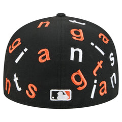 San Francisco Giants Team Confetti 59FIFTY Fitted Hat Black