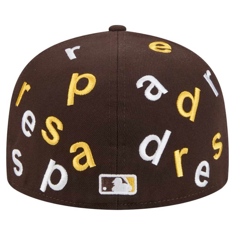 San Diego Padres Team Confetti 59FIFTY Fitted Hat Brown