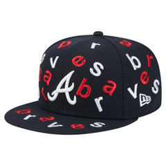 Atlanta Braves Team Confetti 59FIFTY Fitted Hat Navy