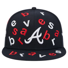 Atlanta Braves Team Confetti 59FIFTY Fitted Hat Navy