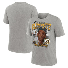 Roberto Clemente Pittsburgh Pirates Cooperstown Collection Player Local T-Shirt Heather Gray