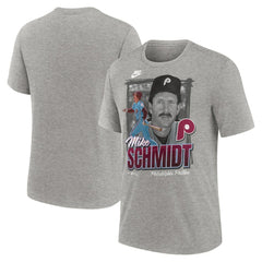 Mike Schmidt Philadelphia Phillies Cooperstown Collection Player Local T-Shirt Heather Gray