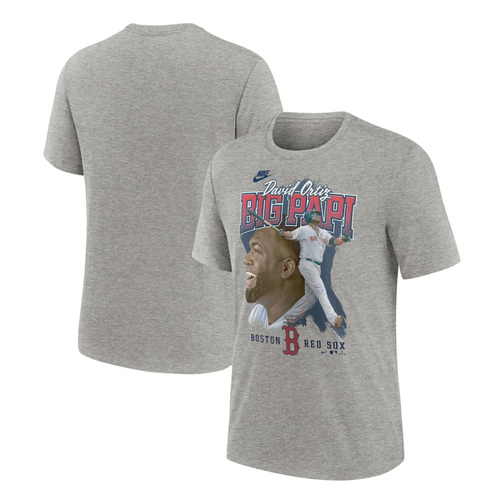 David Ortiz Boston Red Sox Cooperstown Collection Player Local T-Shirt Heather Gray