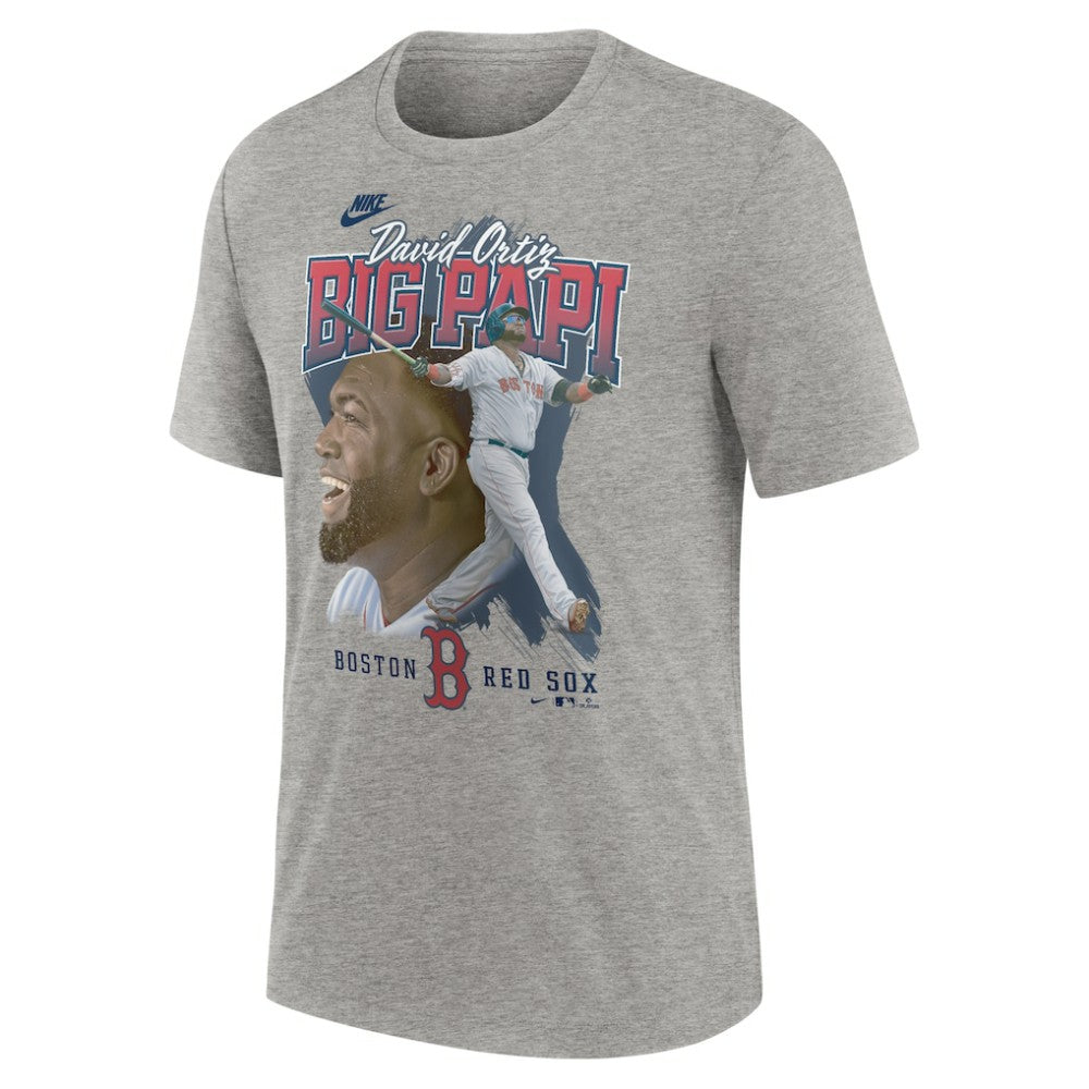 David Ortiz Boston Red Sox Cooperstown Collection Player Local T-Shirt Heather Gray