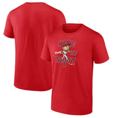 Mike Trout Los Angeles Angels Hometown Caricature T-Shirt Red
