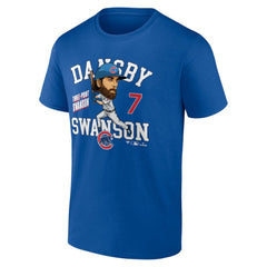 Dansby Swanson Chicago Cubs Hometown Caricature T-Shirt Royal