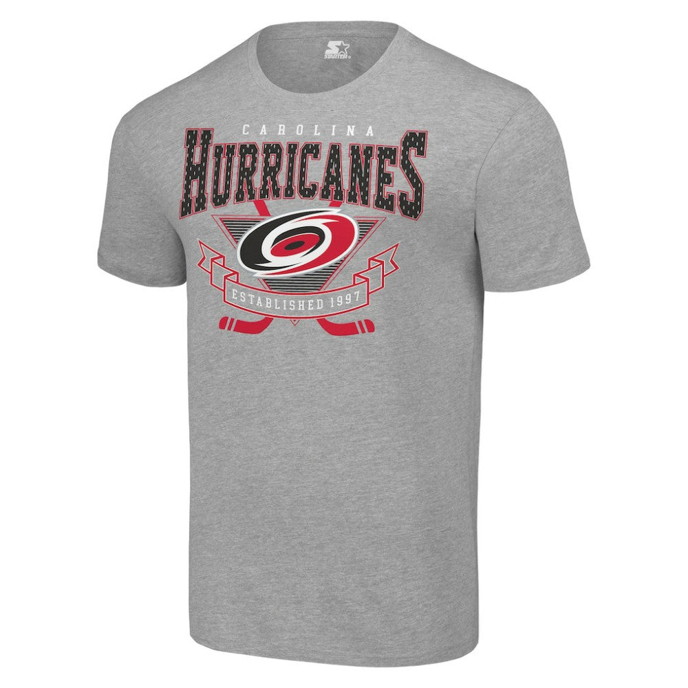 Carolina Hurricanes Starter Team Logo Graphic T-Shirt - Heather Gray T-shirts