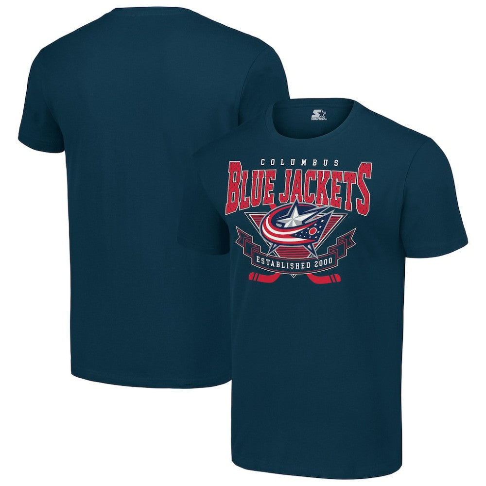 Columbus Blue Jackets Starter Team Logo Graphic T-Shirt - Navy T-shirts