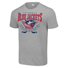 Columbus Blue Jackets Starter Team Logo Graphic T-Shirt - Heather Gray T-shirts