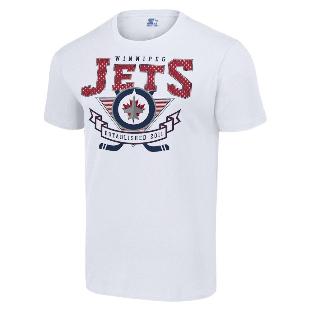 Winnipeg Jets Starter Team Logo Graphic T-Shirt - White T-shirts