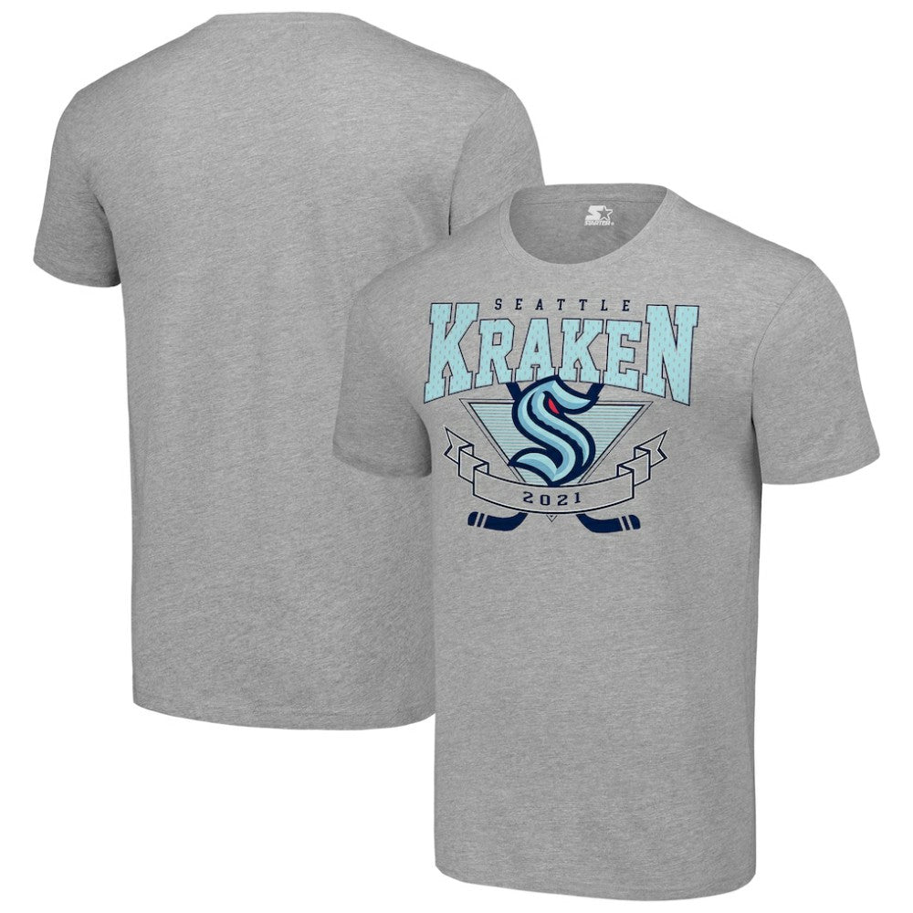 Seattle Kraken Starter Team Logo Graphic T-Shirt - Heather Gray T-shirts
