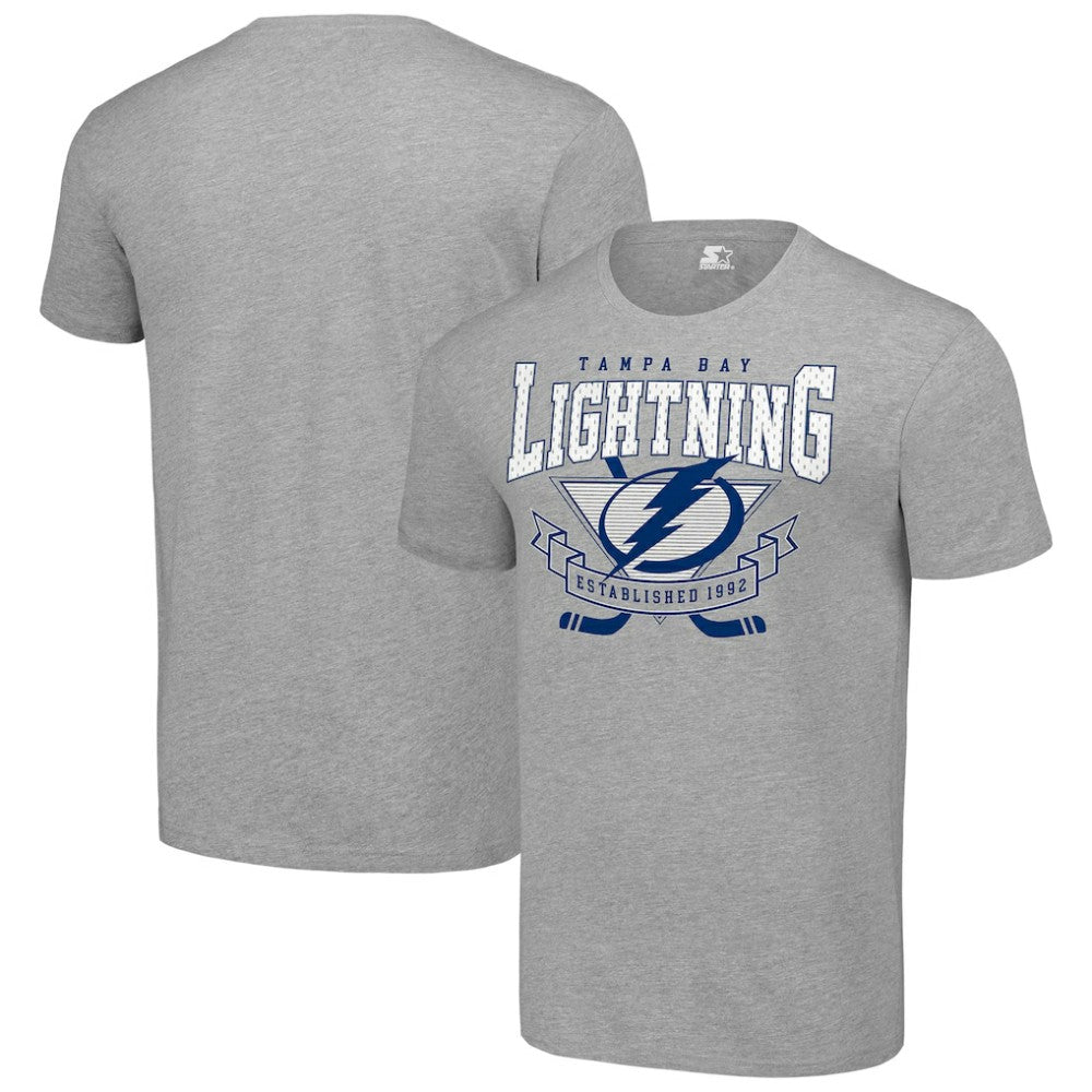 Tampa Bay Lightning Starter Team Logo Graphic T-Shirt - Heather Gray T-shirts
