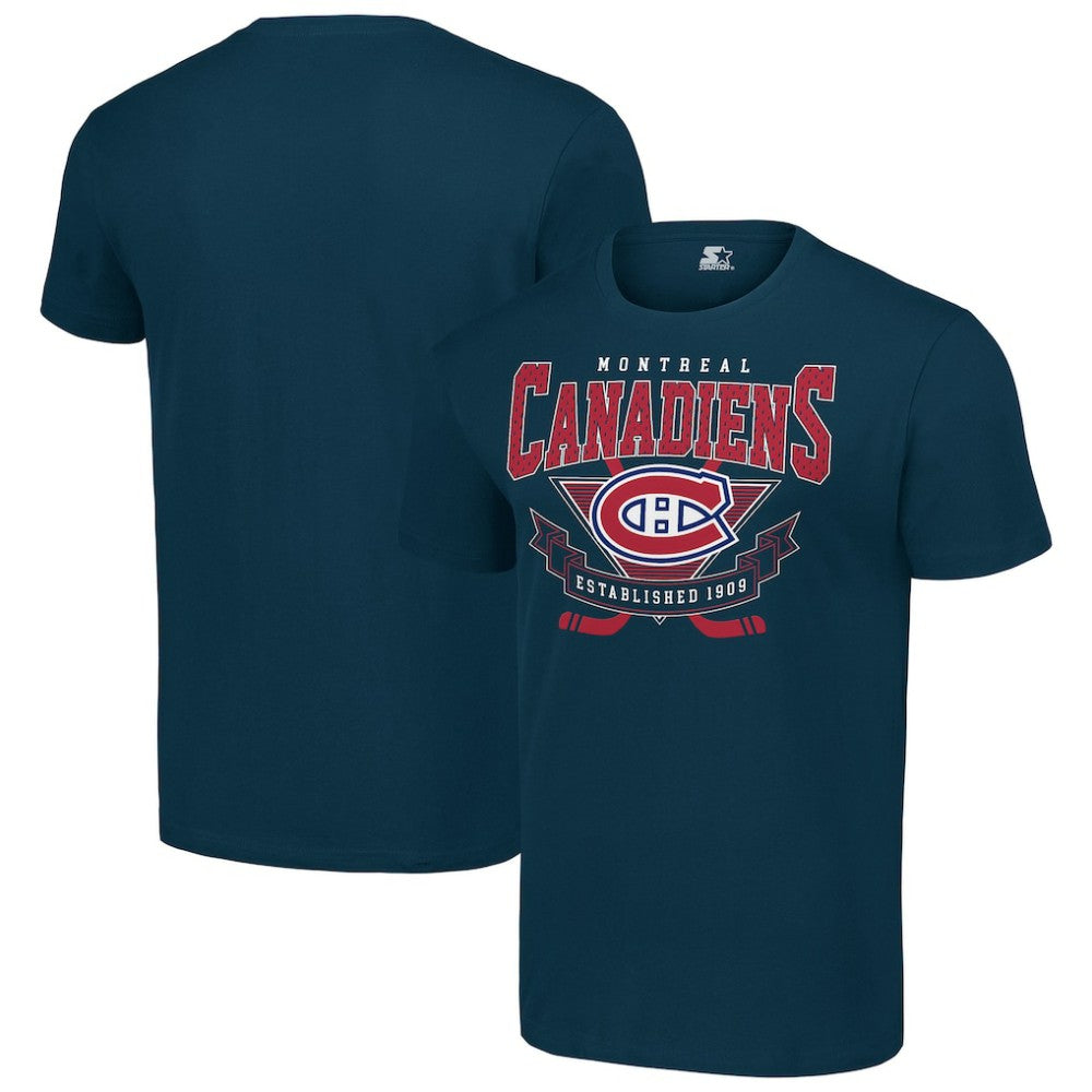 Montreal Canadiens Starter Team Logo Graphic T-Shirt - Navy T-shirts