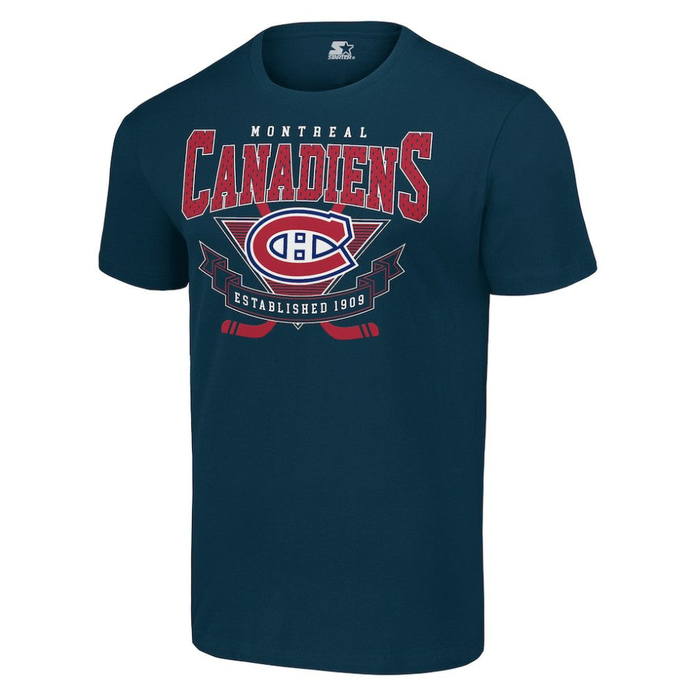 Montreal Canadiens Starter Team Logo Graphic T-Shirt - Navy T-shirts